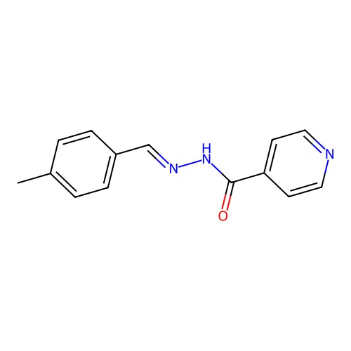 4-Methylbenzaldehyde isonicotinoyl hydrazone structure