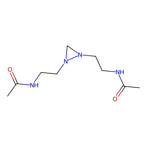 1,2-Bis(2-acetamidoethyl)diaziridine structure