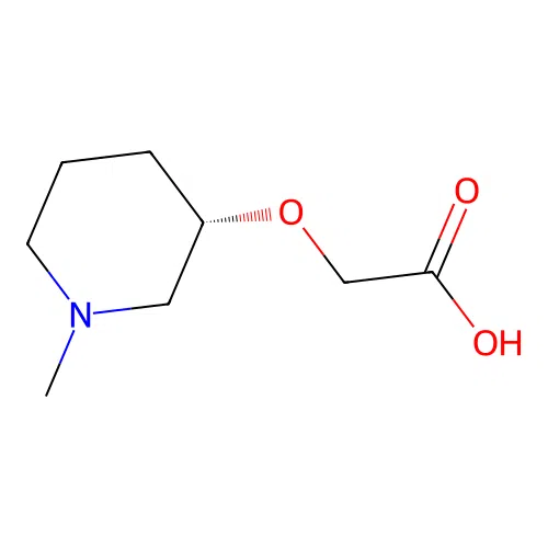 ((S)-1-Methyl-piperidin-3-yloxy)-acetic acid structure