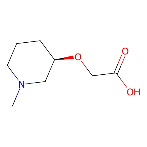 ((R)-1-Methyl-piperidin-3-yloxy)-acetic acid structure