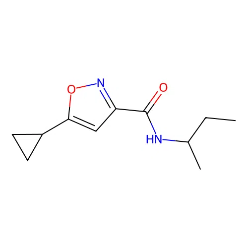 n-(Sec-butyl)-5-cyclopropylisoxazole-3-carboxamide structure