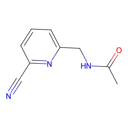 6-Acetylaminomethyl-2-pyridinecarbonitrile structure
