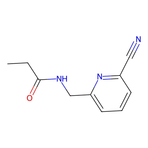 N-[(6-cyanopyridin-2-yl)methyl]propanamide structure