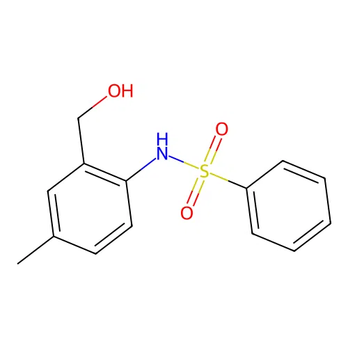 N-[2-(hydroxymethyl)-4-methylphenyl]benzenesulfonamide structure