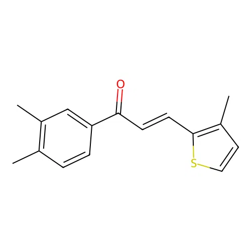 (2E)-1-(3,4-Dimethylphenyl)-3-(3-methylthiophen-2-yl)prop-2-en-1-one structure