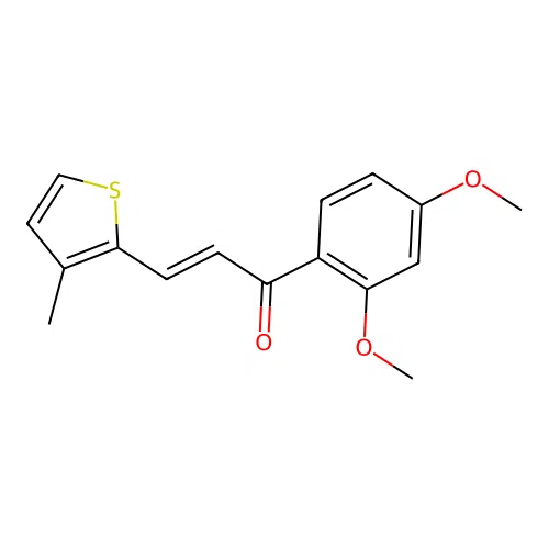 (2E)-1-(2,4-Dimethoxyphenyl)-3-(3-methylthiophen-2-yl)prop-2-en-1-one structure