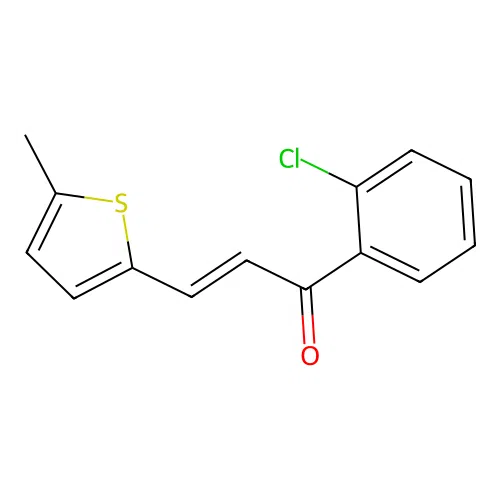 (2E)-1-(2-Chlorophenyl)-3-(5-methylthiophen-2-yl)prop-2-en-1-one structure