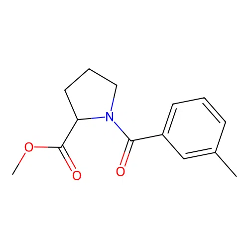 l-Proline, N-(m-toluoyl)-, methyl ester structure