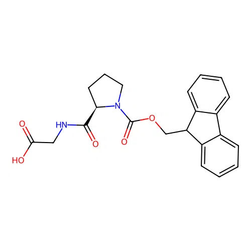 1-Fmoc-D-prolyl-glycine structure