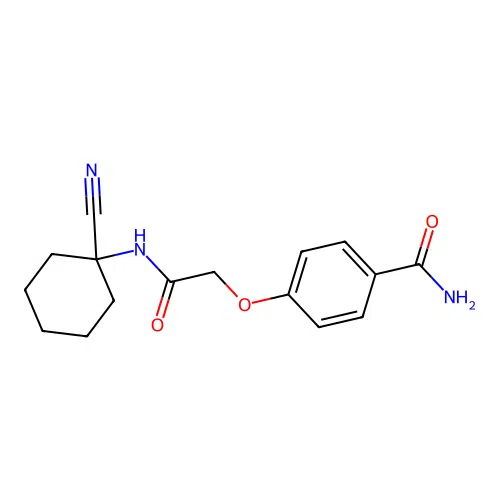 4-{[(1-Cyanocyclohexyl)carbamoyl]methoxy}benzamide structure
