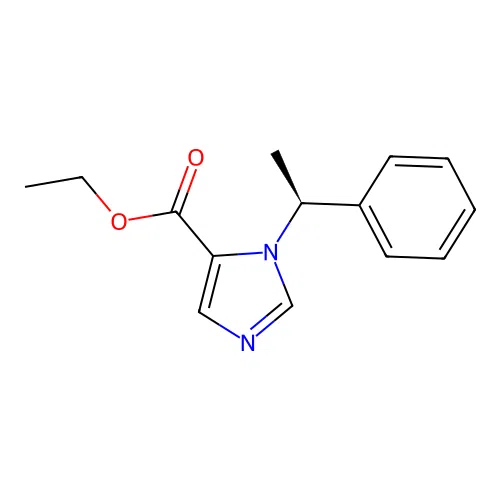 1H-Imidazole-5-carboxylic acid, 1-((1S)-1-phenylethyl)-, ethyl ester structure