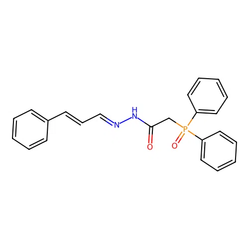 Acetic acid, (diphenylphosphinyl)-, (3-phenyl-2-propenylidene)hydrazide structure