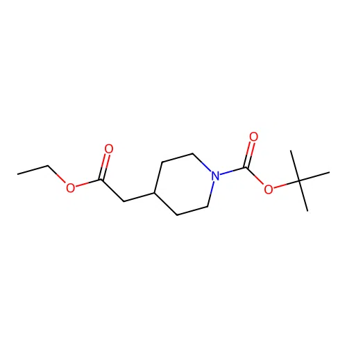 Ethyl 1-((1,1-dimethylethoxy)carbonyl)-4-piperidineacetate structure