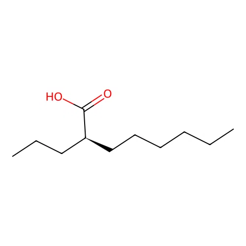 (R)-(-)-2-propyloctanoic acid structure