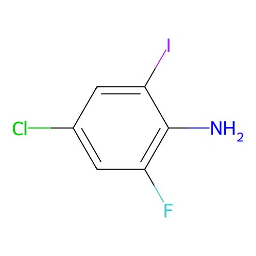 4-Chloro-2-fluoro-6-iodoaniline structure