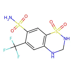 Hydroflumethiazide structure