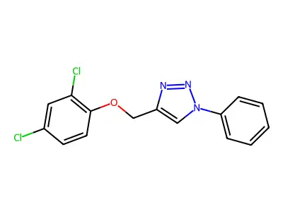 1H-1,2,3-Triazole, 4-((2,6-dichlorophenoxy)methyl)-1-phenyl- structure