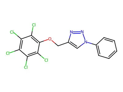 1H-1,2,3-Triazole, 4-((pentachlorophenoxy)methyl)-4-phenyl- structure