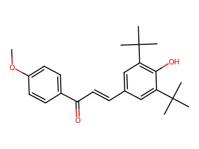 3-(3,5-Ditert-butyl-4-hydroxyphenyl)-1-(4-methoxyphenyl)prop-2-en-1-one structure