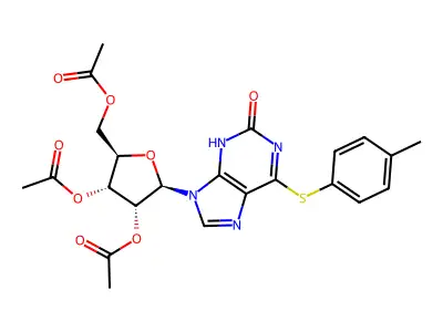 [(2R,3R,4R,5R)-3,4-Diacetyloxy-5-[6-(4-methylphenyl)sulfanyl-2-oxo-3H-purin-9-yl]oxolan-2-yl]methyl acetate structure