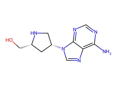 cis-4-(6-Amino-9H-purin-9-yl)-D-prolinol structure