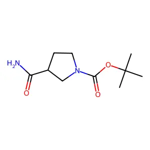 (S)-1-Boc-pyrrolidine-3-carboxamide structure