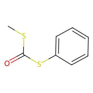 Methylsulfanyl(phenylsulfanyl)methanone structure
