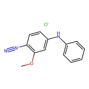 Benzenediazonium, 2-methoxy-4-(phenylamino)-, chloride (1:1) structure