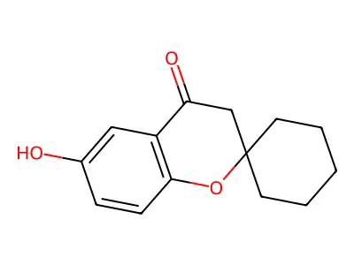 6-hydroxyspiro[chromene-2,1'-cyclohexan]-4(3H)-one structure