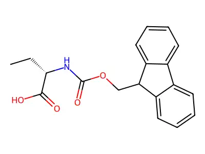 (2S)-2-(9H-fluoren-9-ylmethoxycarbonylamino)butanoic acid structure