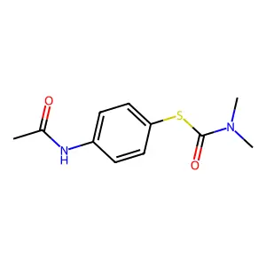 S-(4-Acetamidophenyl) dimethylcarbamothioate structure