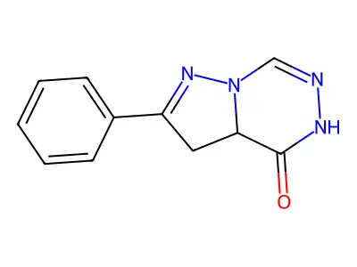 Pyrazolo(1,5-d)(1,2,4)triazin-4(5H)-one, 3,3a-dihydro-2-phenyl- structure