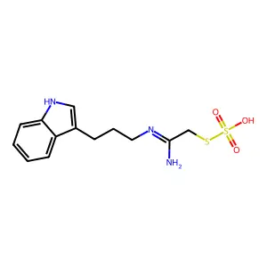 Methanethiol, N-(3-(3-indolyl)propyl)amidino-, hydrogen thiosulfate structure