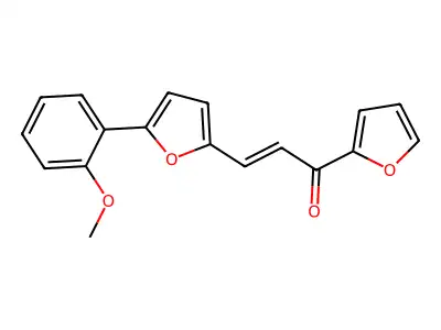 (2E)-1-(furan-2-yl)-3-[5-(2-methoxyphenyl)furan-2-yl]prop-2-en-1-one structure