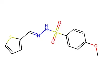 4-methoxy-N-[(E)-thiophen-2-ylmethylideneamino]benzenesulfonamide structure