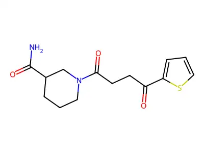 1-(4-Oxo-4-(thiophen-2-yl)butanoyl)piperidine-3-carboxamide structure