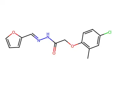 2-(4-chloro-2-methylphenoxy)-N-[(Z)-furan-2-ylmethylideneamino]acetamide structure