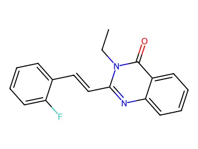 3-ethyl-2-[(E)-2-(2-fluorophenyl)ethenyl]quinazolin-4-one structure