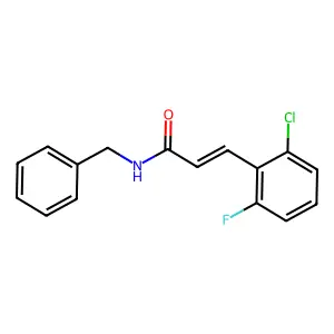 (E)-N-benzyl-3-(2-chloro-6-fluorophenyl)prop-2-enamide structure