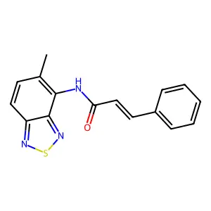 (E)-N-(5-methyl-2,1,3-benzothiadiazol-4-yl)-3-phenylprop-2-enamide structure
