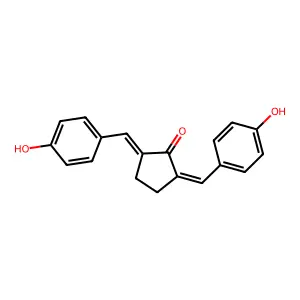2,5-Bis[(4-hydroxyphenyl)methylidene]cyclopentan-1-one structure