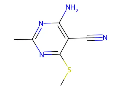 4-Amino-2-methyl-6-(methylsulfanyl)pyrimidine-5-carbonitrile structure