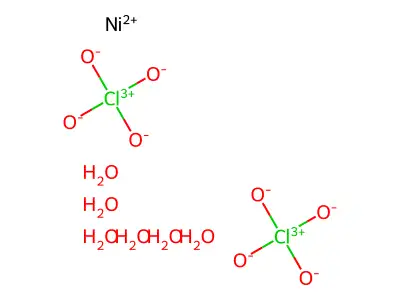 Perchloric acid, nickel(2+) salt, hexahydrate structure