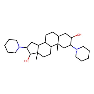 (2beta,3alpha,5alpha,16beta,17beta)-2,16-Di-1-piperidinylandrostane-3,17-diol structure