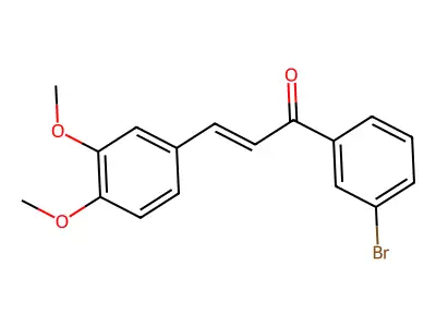 1-(3-Bromophenyl)-3-(3,4-dimethoxyphenyl)prop-2-en-1-one structure