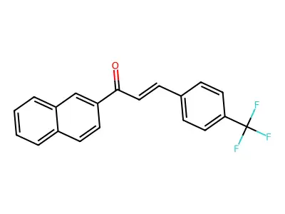 1-Naphthalen-2-yl-3-[4-(trifluoromethyl)phenyl]prop-2-en-1-one structure