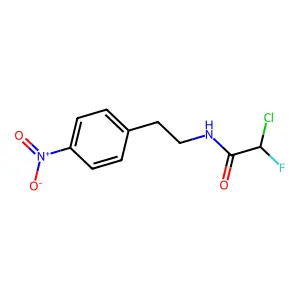 2-Chloro-2-fluoro-N-(2-(4-nitrophenyl)ethyl)acetamide structure