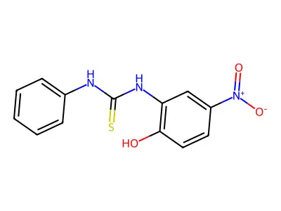 Carbanilide, 2-hydroxy-5-nitrothio- structure