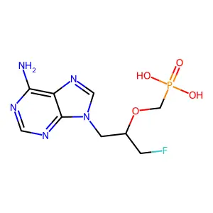 9-(3-Fluoro-2-phosphonylmethoxypropyl)adenine structure