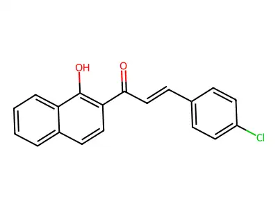 (E)-3-(4-chlorophenyl)-1-(1-hydroxynaphthalen-2-yl)prop-2-en-1-one structure